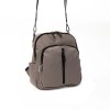 Бежова дамска раница дамска чанта 2 в 1 PAULA VENTI модел SILO от висококачествен текстил с еко кожа 