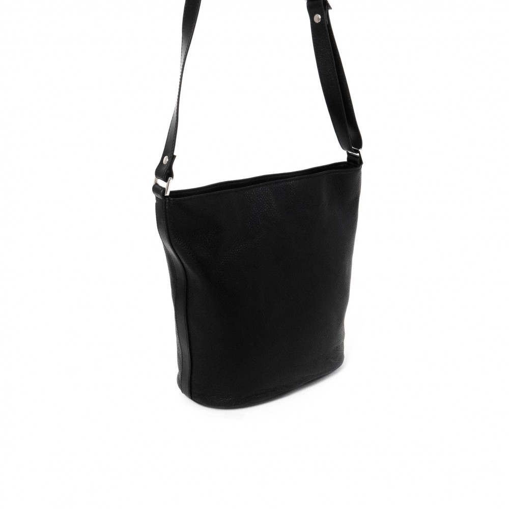 Луксозна дамска чанта на италианската марка GIUDI от естествена кожа модел Carillon цвят черен