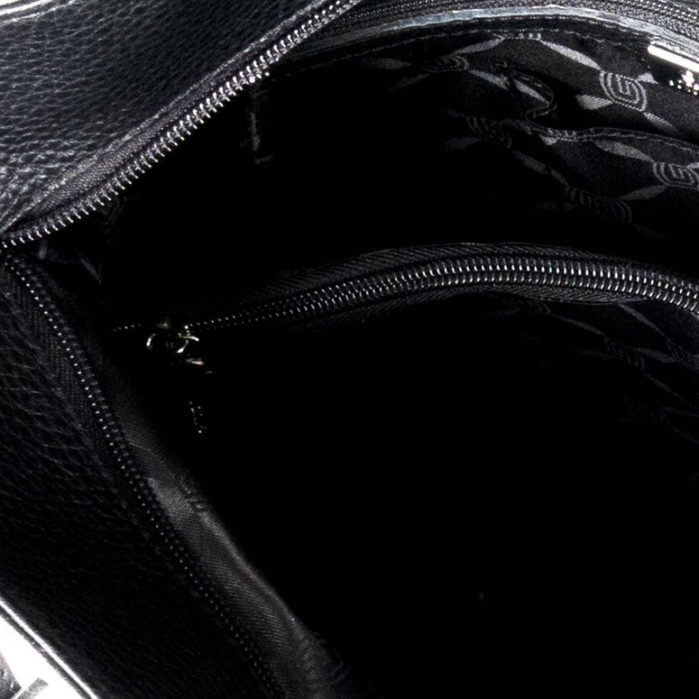 Луксозна дамска чанта на италианската марка GIUDI от естествена кожа модел Carillon цвят черен
