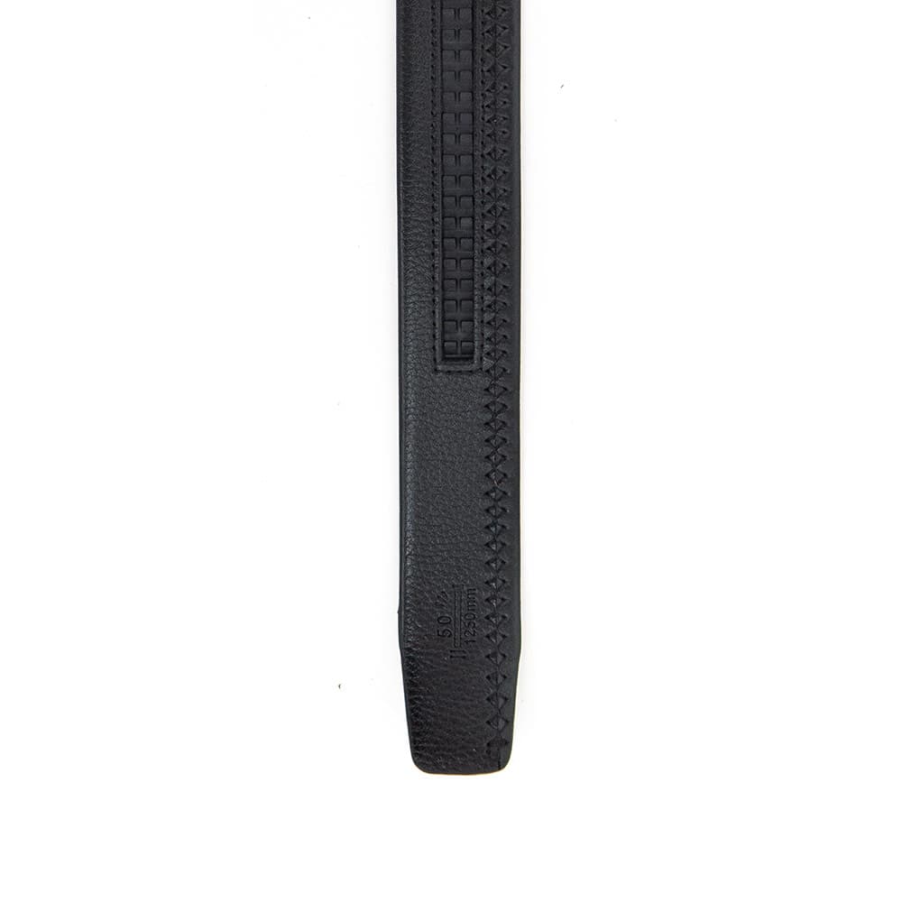 Висококачествен колан от естествена кожа ENZO NORI с оксидирана автоматична тока ENK050 цвят черен