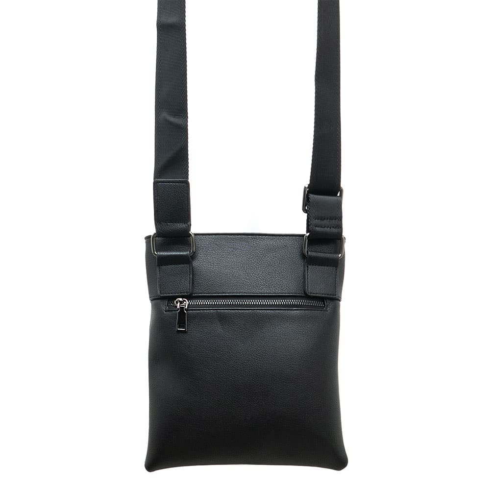 Изчистена мъжка чанта от висококачествена еко кожа ENZO NORI модел ENM603 цвят черен