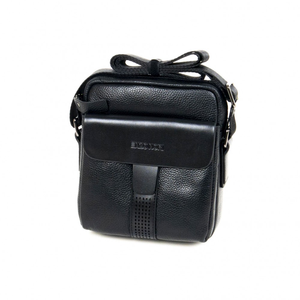 Елегантна мъжка чанта от естествена кожа ENZO NORI модел C3640 черен