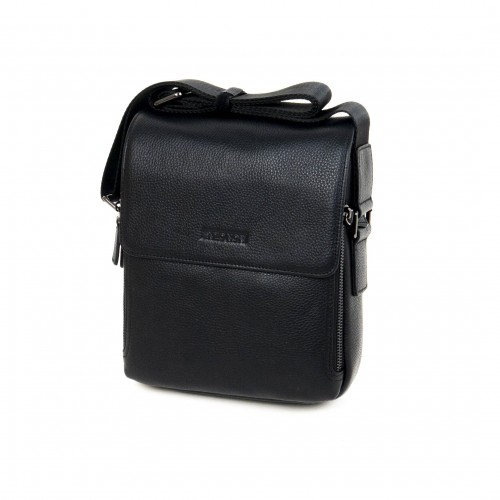 Мъжка чанта през рамо ENZO NORI модел PABLO естествена кожа черен