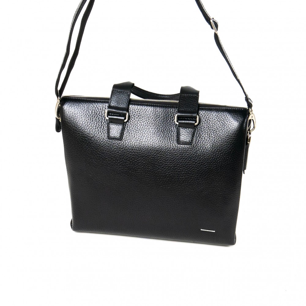 Мъжка бизнес чанта ENZO NORI модел JOSE естествена кожа черен