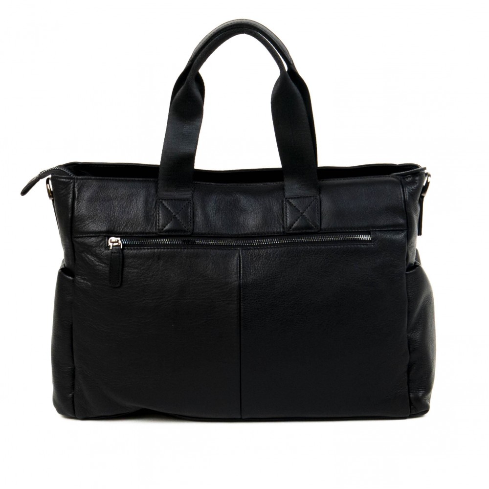 Пътна чанта ЕNZO NORI модел AVENUE естествена кожа черен