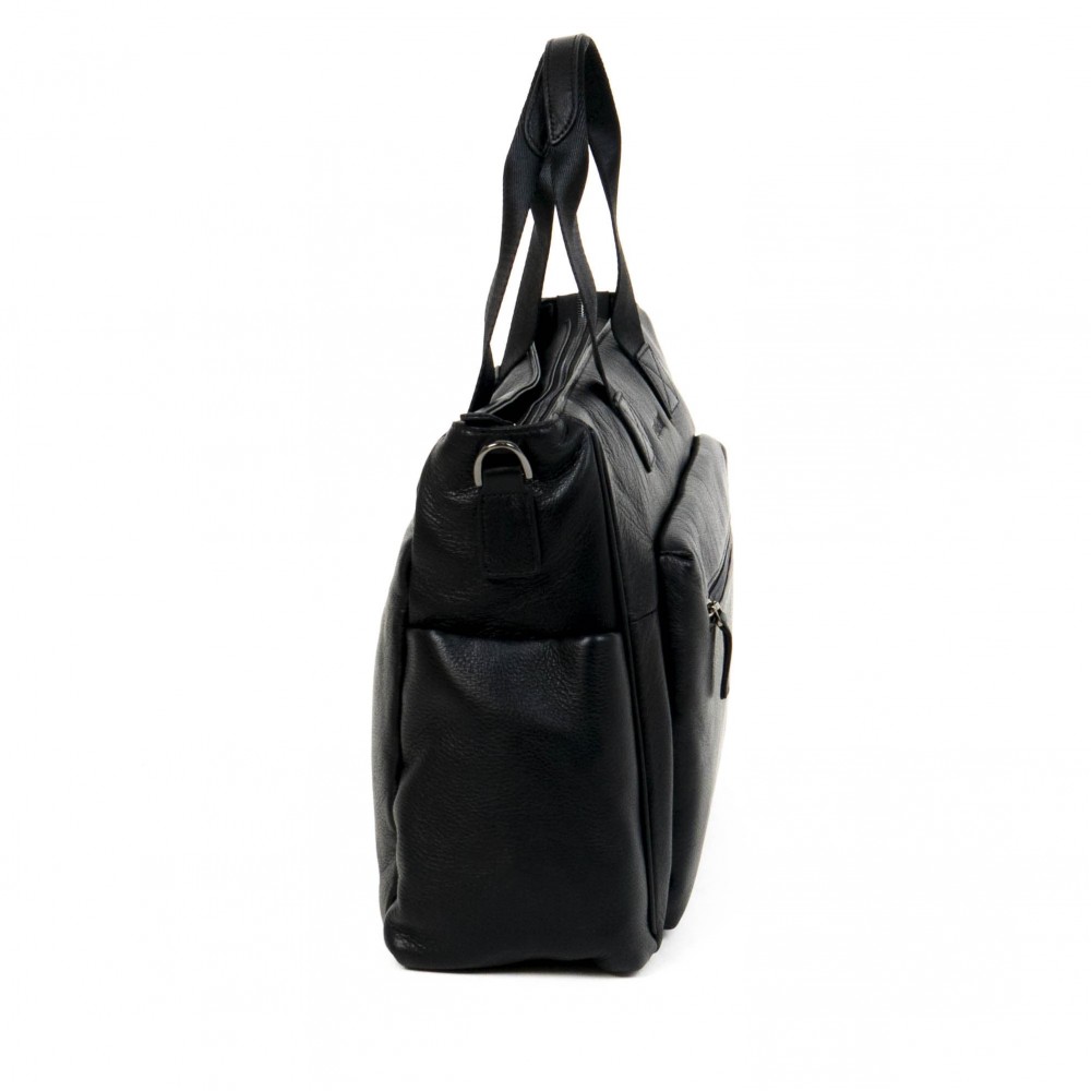 Пътна чанта ЕNZO NORI модел AVENUE естествена кожа черен