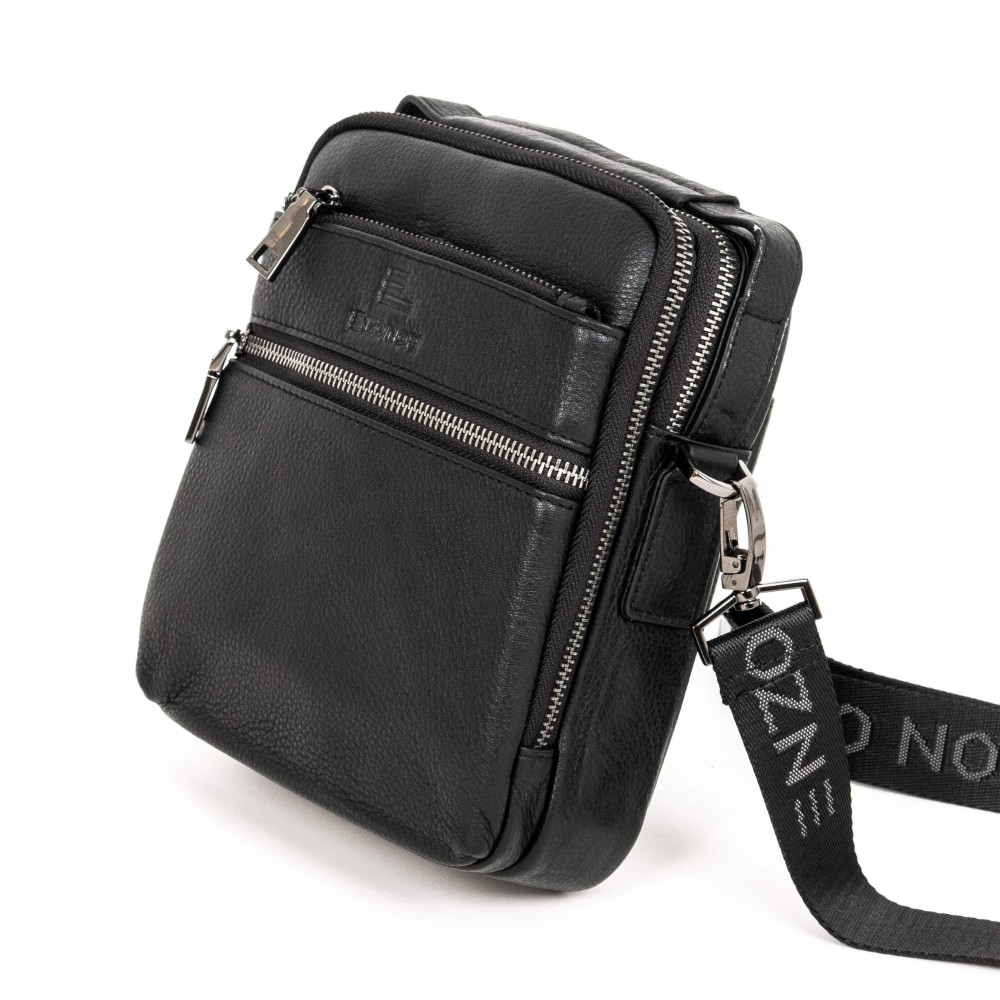 Мъжка чанта от естествена кожа ENZO NORI модел L13704 черен