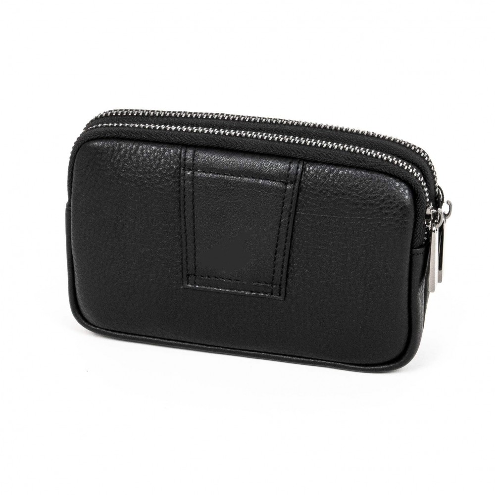 Мъжка чанта за колан ЕNZO NORI изработена от 100% естествена кожа модел ZIPP цвят черен