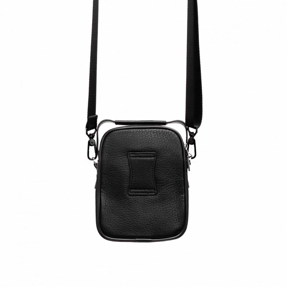 Мъжка чанта през рамо ENZO NORI модел SONY естествена кожа черен