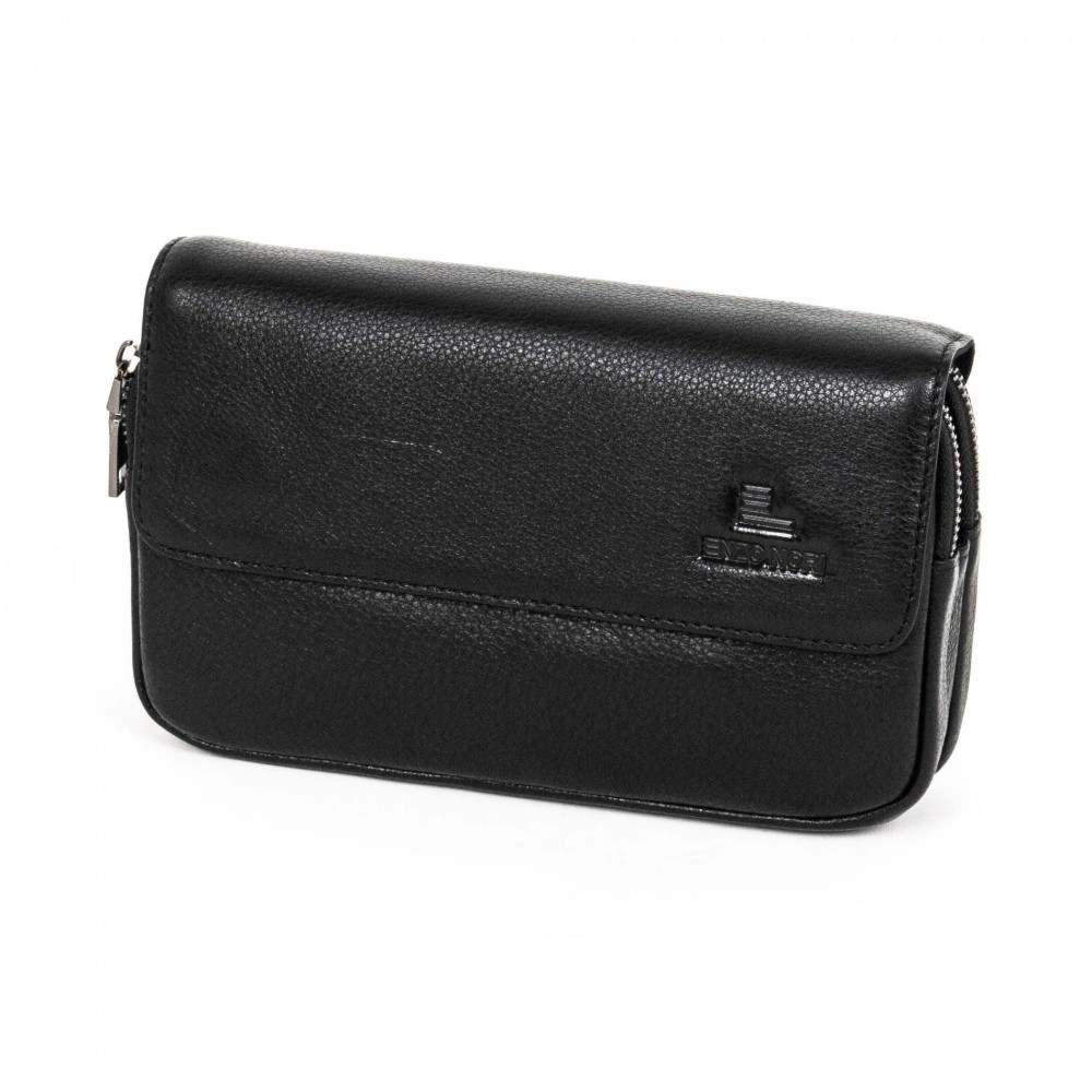 Модерна мъжка чанта за колан ENZO NORI ENML1865 естествена кожа черен