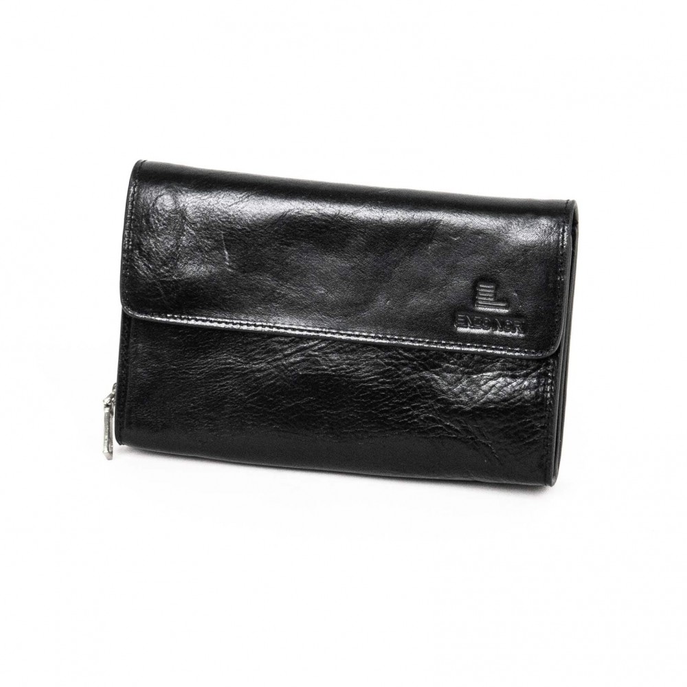 Мъжка чанта за ръка ENZO NORI L29551 естествена кожа черен