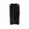 Голямо дамско портмоне с цип ENZO NORI модел GAIA от естествена кожа с дръжка за ръка цвят черен 