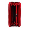 Дамско портмоне ENZO NORI модел GAIA естествена кожа червен змийски принт