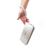 Бяло дамско портмоне с цип ENZO NORI модел GAIA от естествена кожа кроко