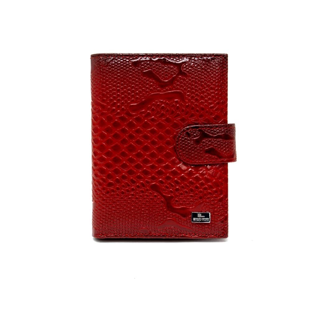 Малко дамско портмоне от естествена кожа ENZO NORI модел NEXT цвят червен лак