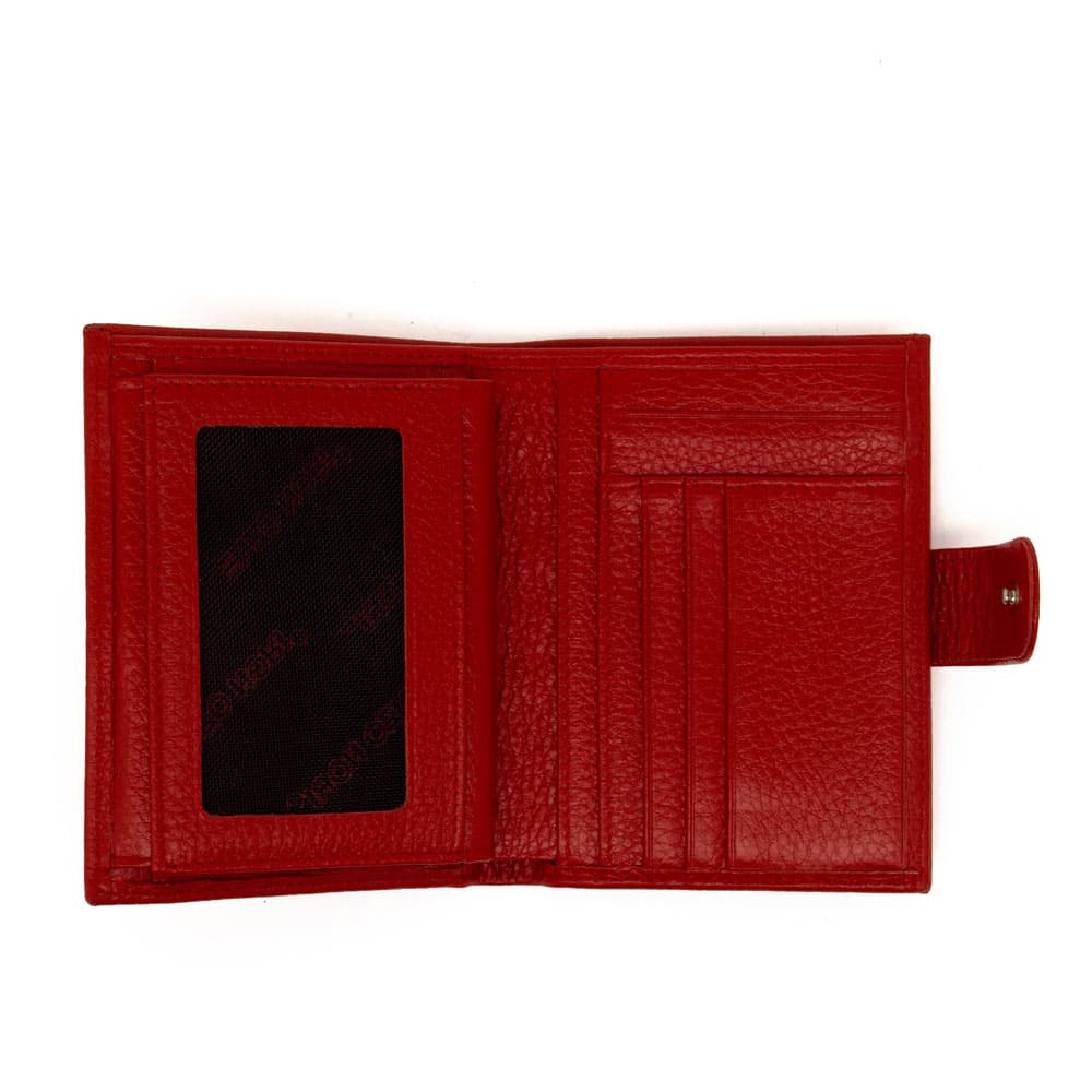 Малко дамско портмоне от естествена кожа ENZO NORI модел NEXT цвят червен