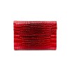 Малко дамско портмоне от естествена кожа ENZO NORI модел CANDY цвят червено кроко