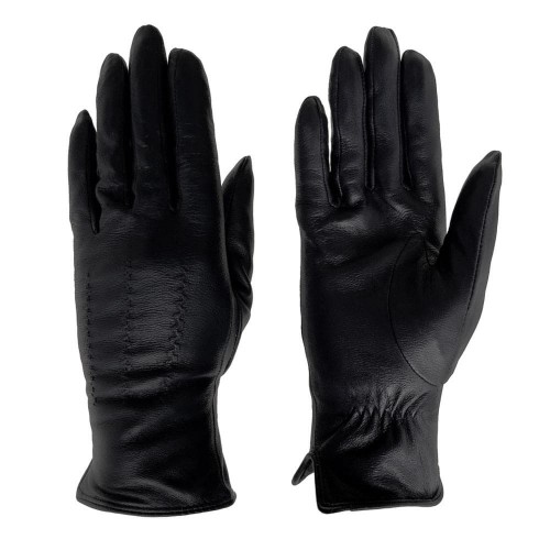 Дамски ръкавици PAULA VENTI модел TEA естествена кожа черен
