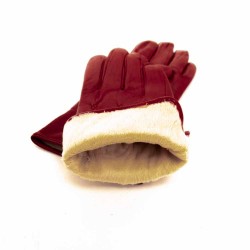 Дамски ръкавици PAULA VENTI модел ALENA естествена кожа червен