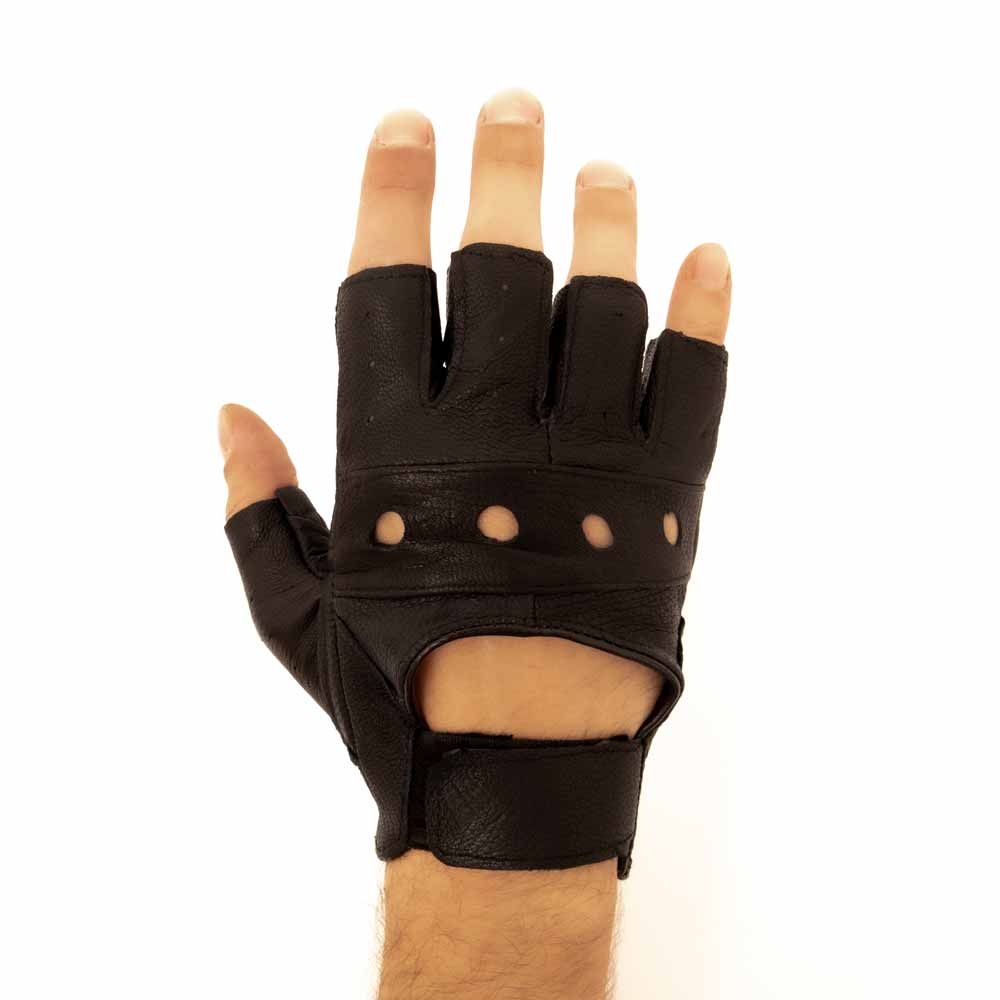 архаичен без глава препълване Мъжки ръкавици от естествена кожа без пръсти за шофиране или спорт