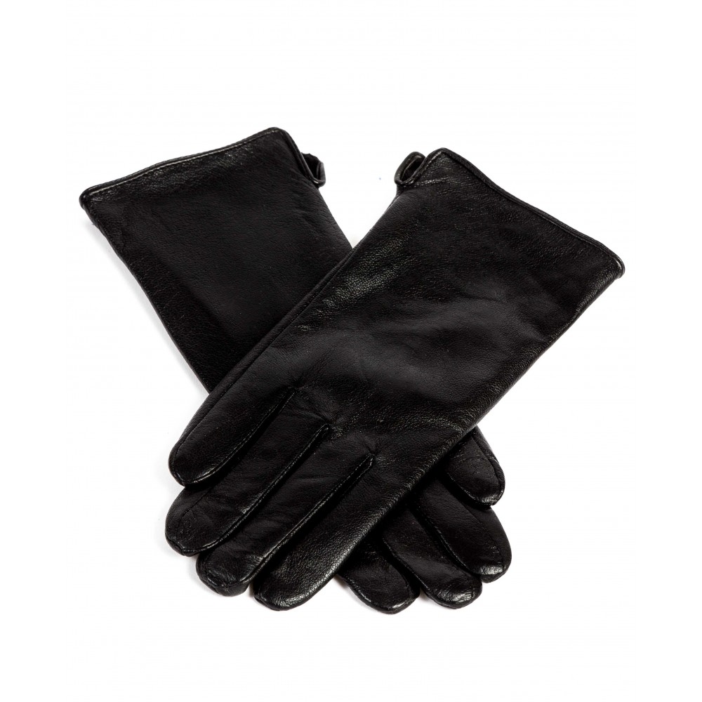 Дамски ръкавици Paula Venti модел SHIA естествена кожа черен
