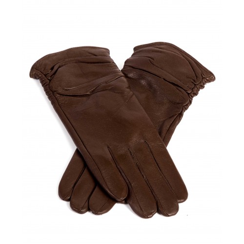 Дамски ръкавици Paula Venti модел MICHELA естествена кожа кафяв