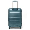 Лек куфар от полипропилен марка ENZO NORI модел LINES 66 см среден размер спинер цвят зелен