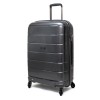 Голям размер куфар от полипропилен ENZO NORI цвят тъмно сив модел LINES 76 см спинер