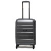 Твърд куфар от полипропилен марка ENZO NORI модел LINES 55 см за ръчен багаж цвят тъмно сив