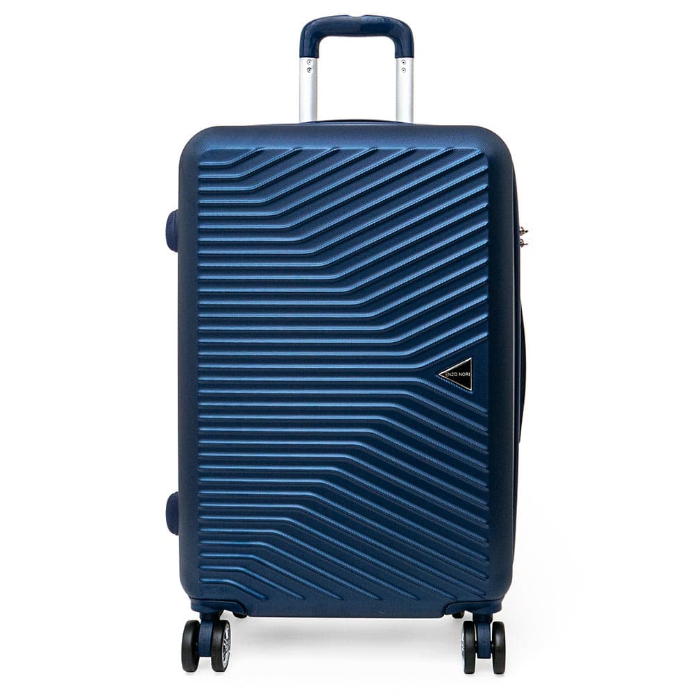 Голям куфар в син цвят от ABS ENZO NORI модел TOROS 75 см с 4 колелца TSA заключване 