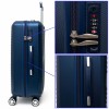 Голям куфар в син цвят от ABS ENZO NORI модел TOROS 75 см с 4 колелца TSA заключване 