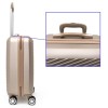 Куфар за ръчен багаж в златен цвят ENZO NORI модел TOROS 54 см спинер от ABS 