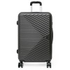 Висококачествен куфар с олекотена конструкция от ABS ENZO NORI модел TOROS 75 см TSA заключване цвят сив