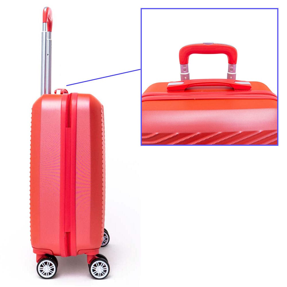 Куфар за ръчен багаж с TSA ключалка от ABS ENZO NORI модел TOROS 54 см спинер цвят корал