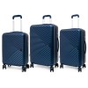 Три броя куфари комплект от ABS ENZO NORI модел TOROS цвят син с TSA заключване