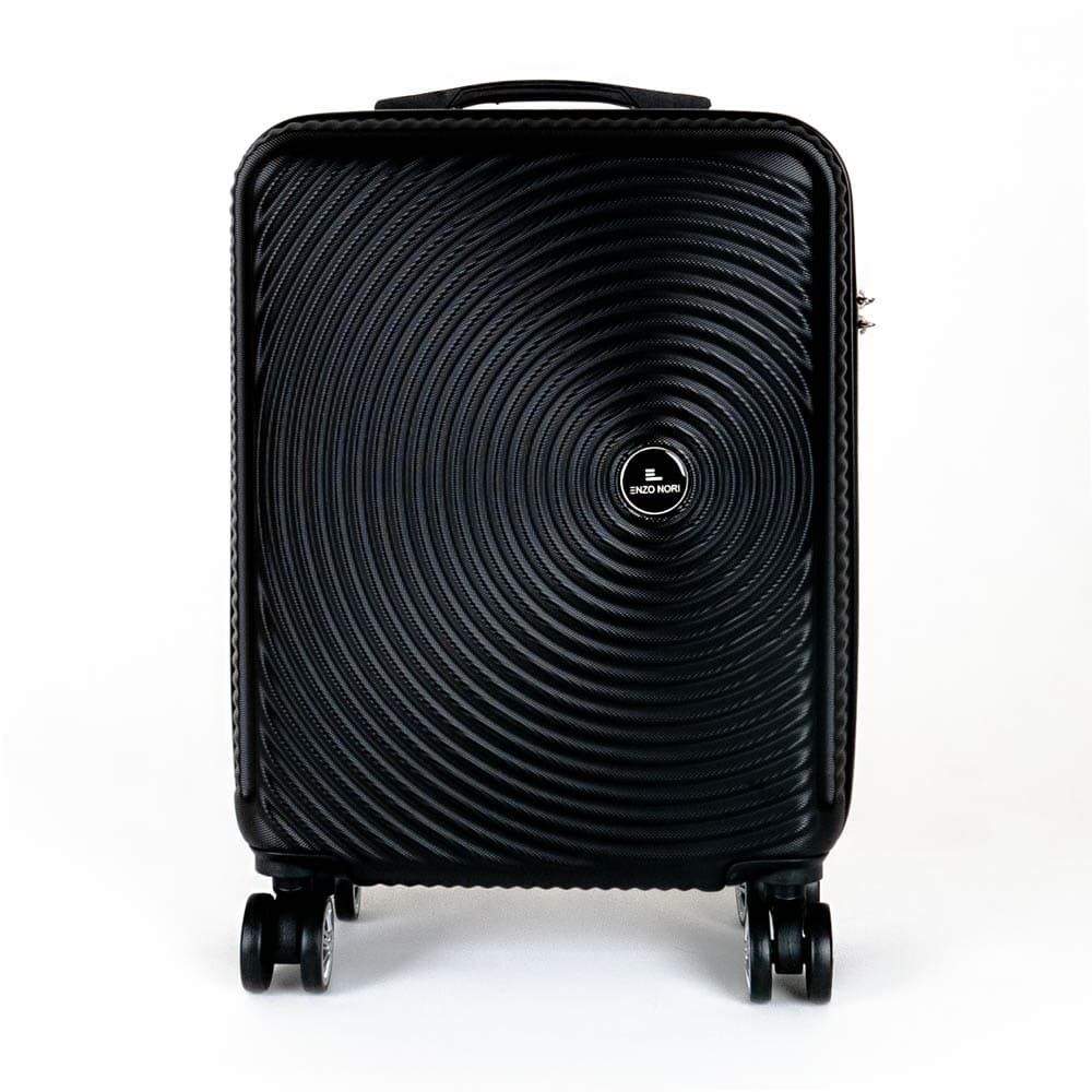 Малък куфар за кабина от ABS ENZO NORI модел SEA 55 см спинер цвят черен