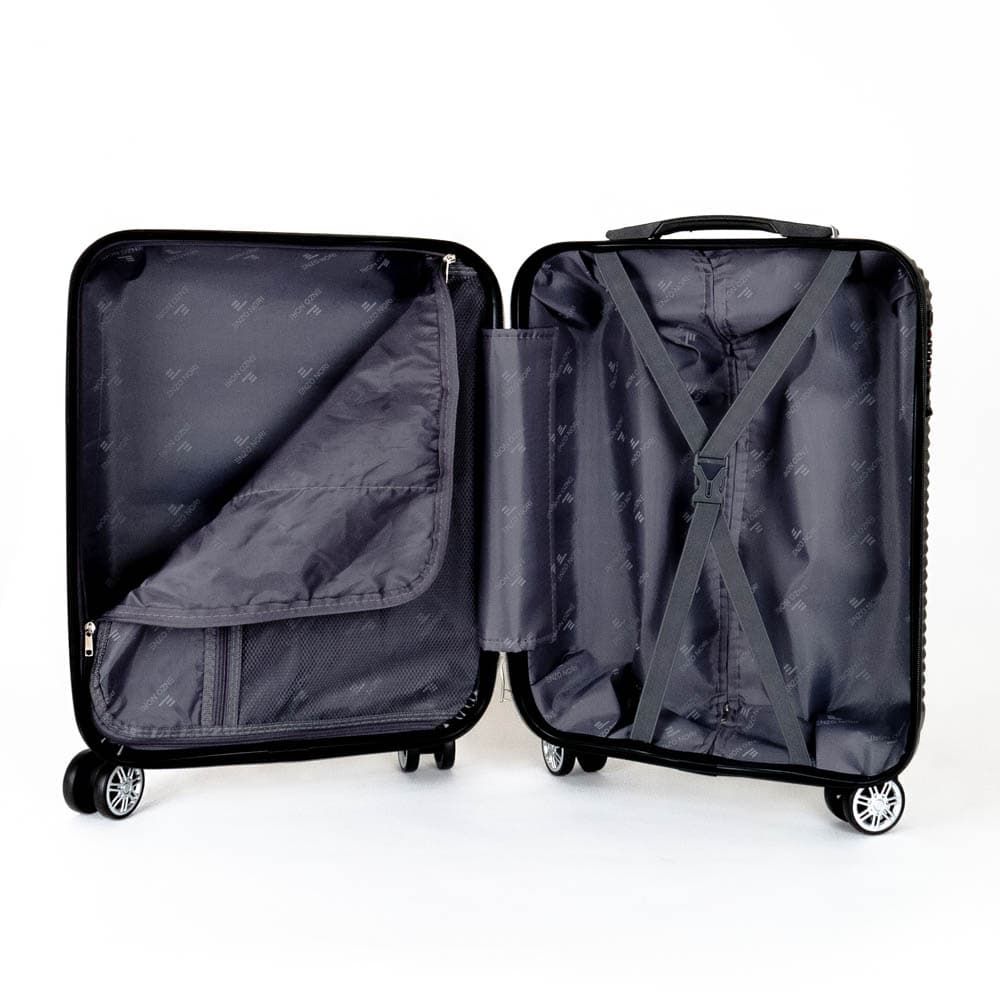 Твърд куфар марка ENZO NORI модел SEA 65 см спинер от ABS с TSA заключване цвят кафяв