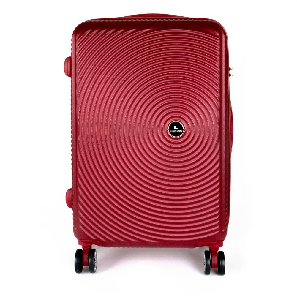 Твърд куфар марка ENZO NORI модел SEA 75 см от ABS с 4 колелца цвят бордо