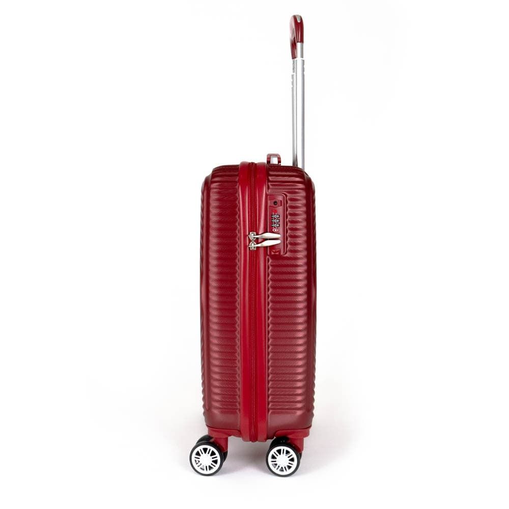 Куфар ENZO NORI за ръчен багаж от ABS модел SEA 55 см спинер цвят бордо