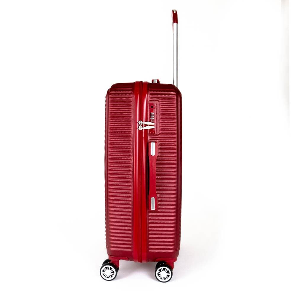 Твърд куфар марка ENZO NORI модел SEA комплект от 3 размера 100% ABS цвят бордо