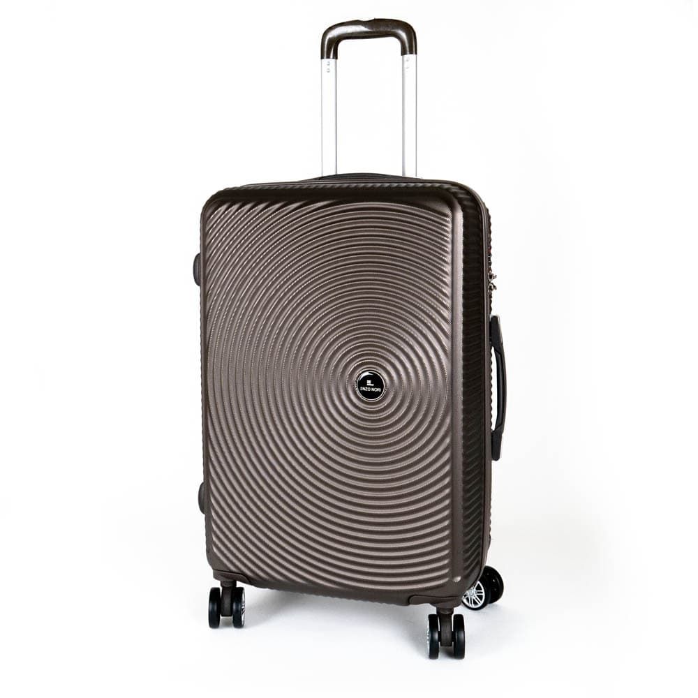 Твърд куфар марка ENZO NORI модел SEA комплект от 3 размера 100% ABS цвят кафяв
