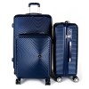 Твърд куфар марка ENZO NORI модел SEA комплект от 3 размера 100% ABS цвят син