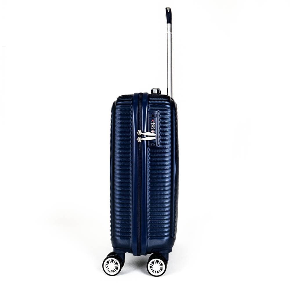 Твърд куфар ENZO NORI модел SEA 55 см за ръчен багаж спинер от ABS цвят син