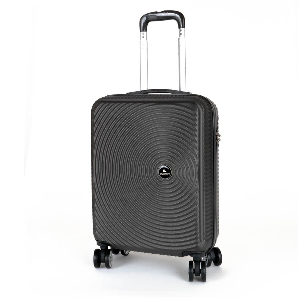 Малък куфар от ABS ENZO NORI модел SEA 55 см за ръчен багаж спинер цвят сив