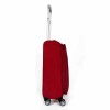Лек куфар от текстил ENZO NORI модел SOFT 55 см с разширение за ръчен багаж червен
