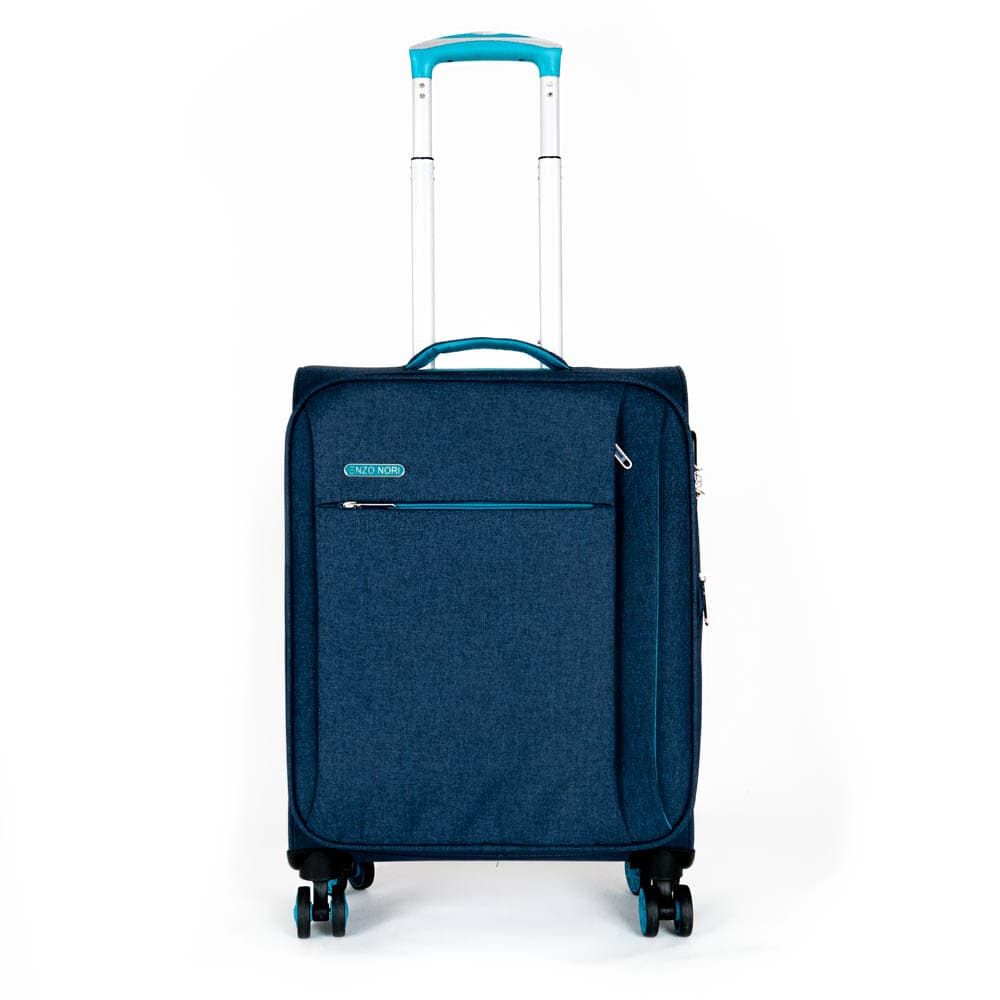Куфар за ръчен багаж ENZO NORI модел SOFT 55 см текстил син