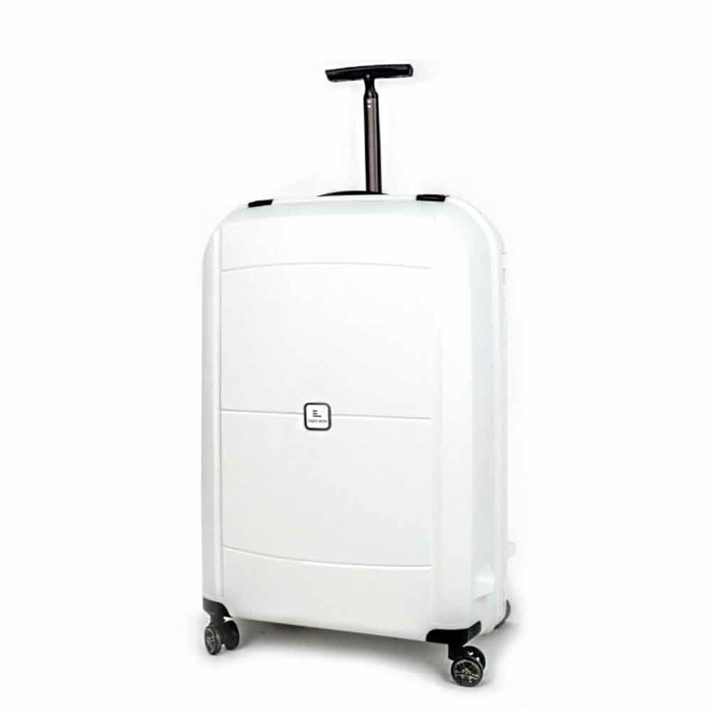 Куфар ENZO NORI модел EMERALD 67 см с 4 колелца полипропилен бял