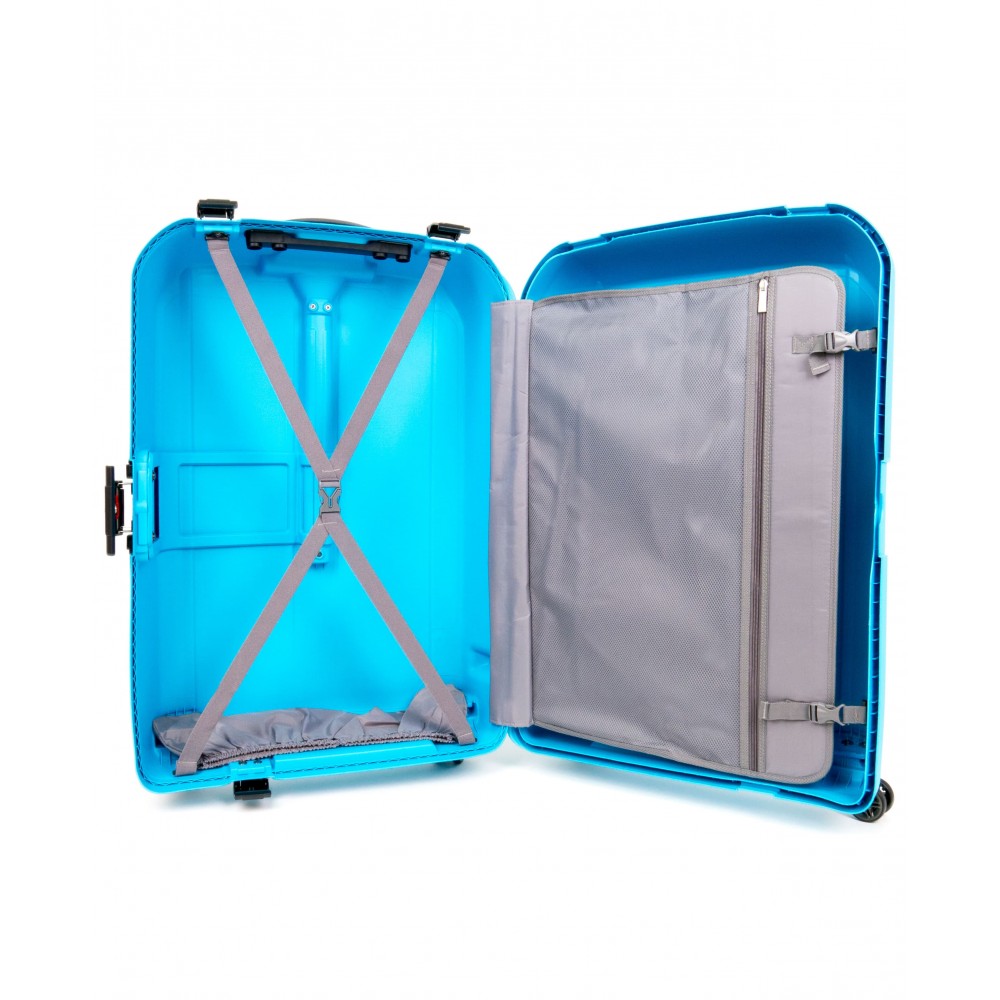 Здрав куфар за ръчен багаж ENZO NORI модел EMERALD 54 см полипропилен син