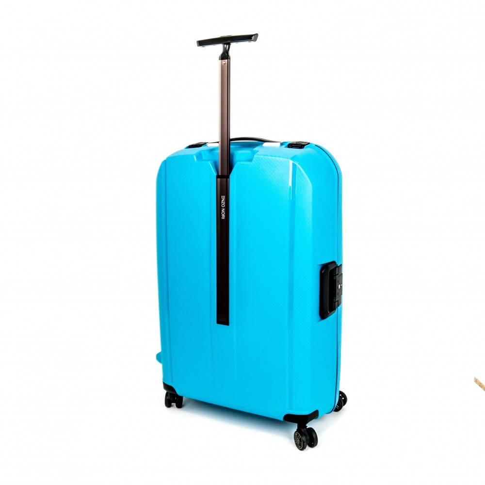 Здрав куфар за ръчен багаж ENZO NORI модел EMERALD 54 см полипропилен син