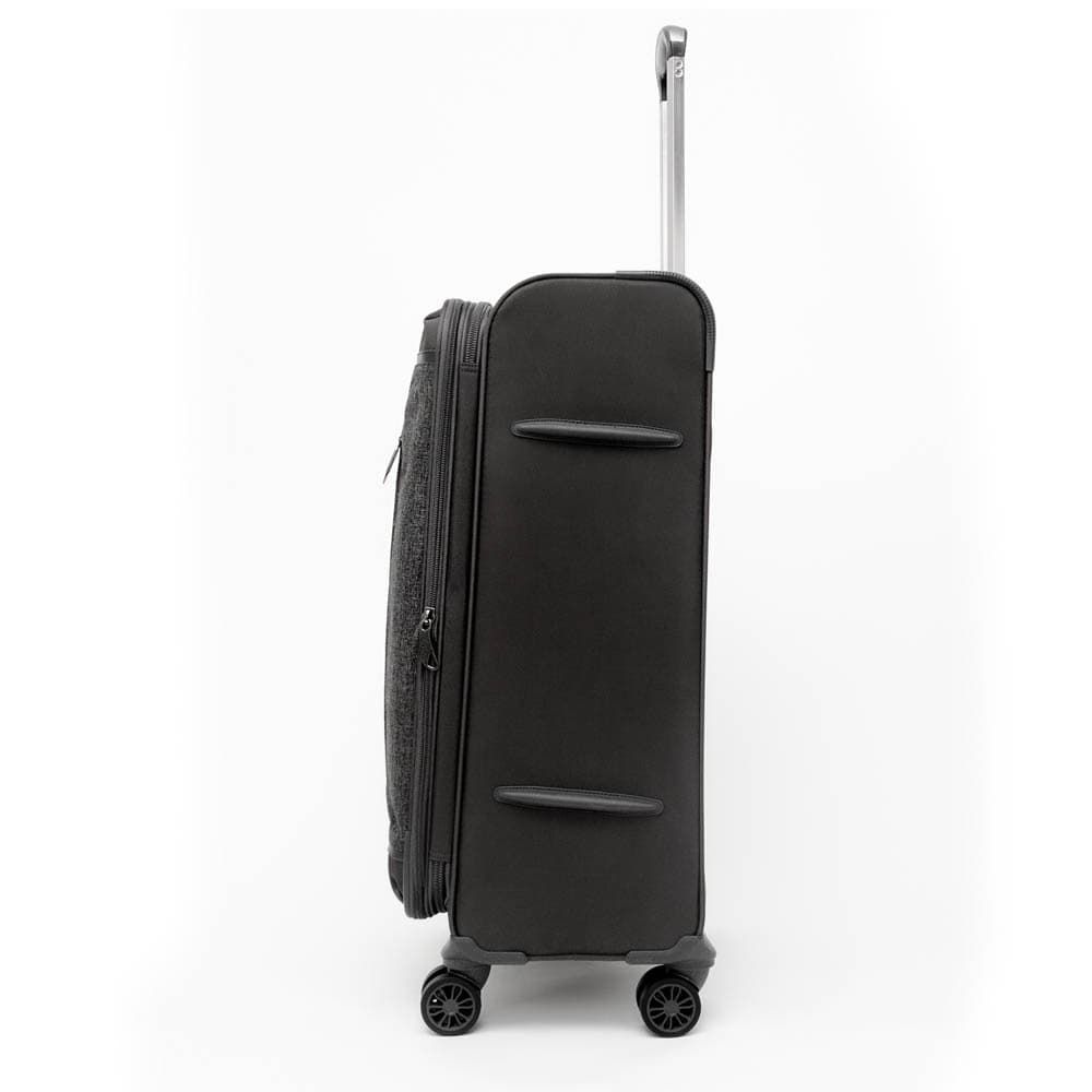 Голям куфар от висококачествен текстил ENZO NORI модел INDIGO 78 см с разширение сив